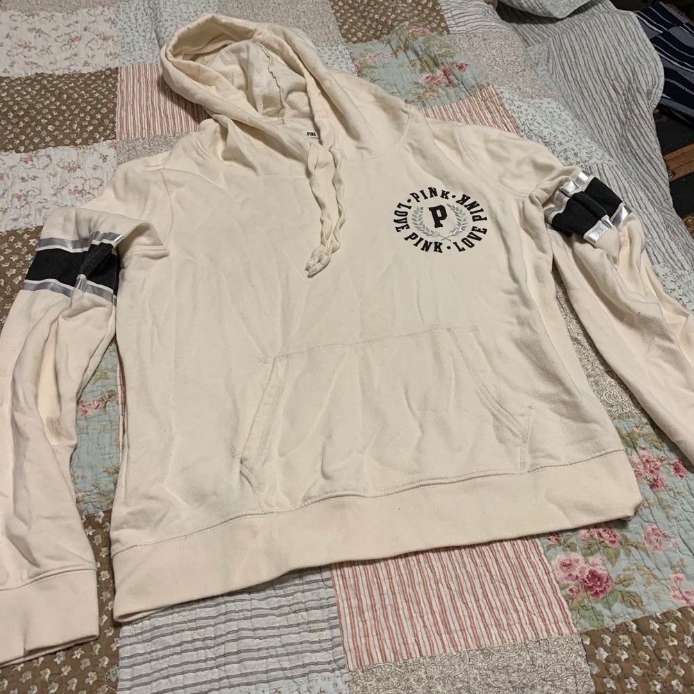 Cream pink hoodie